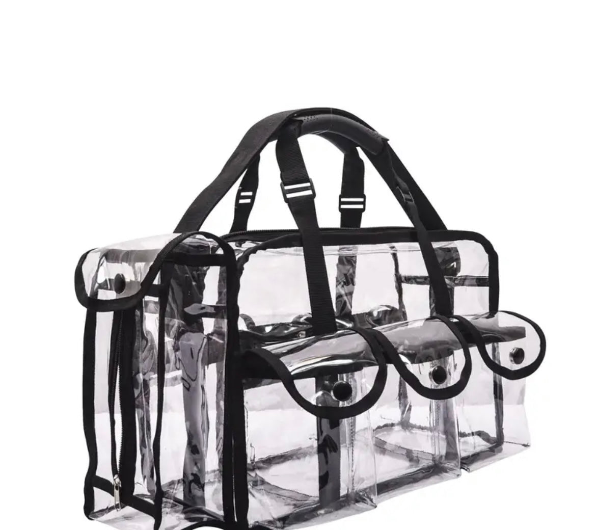 Clear cosmetic travel bag