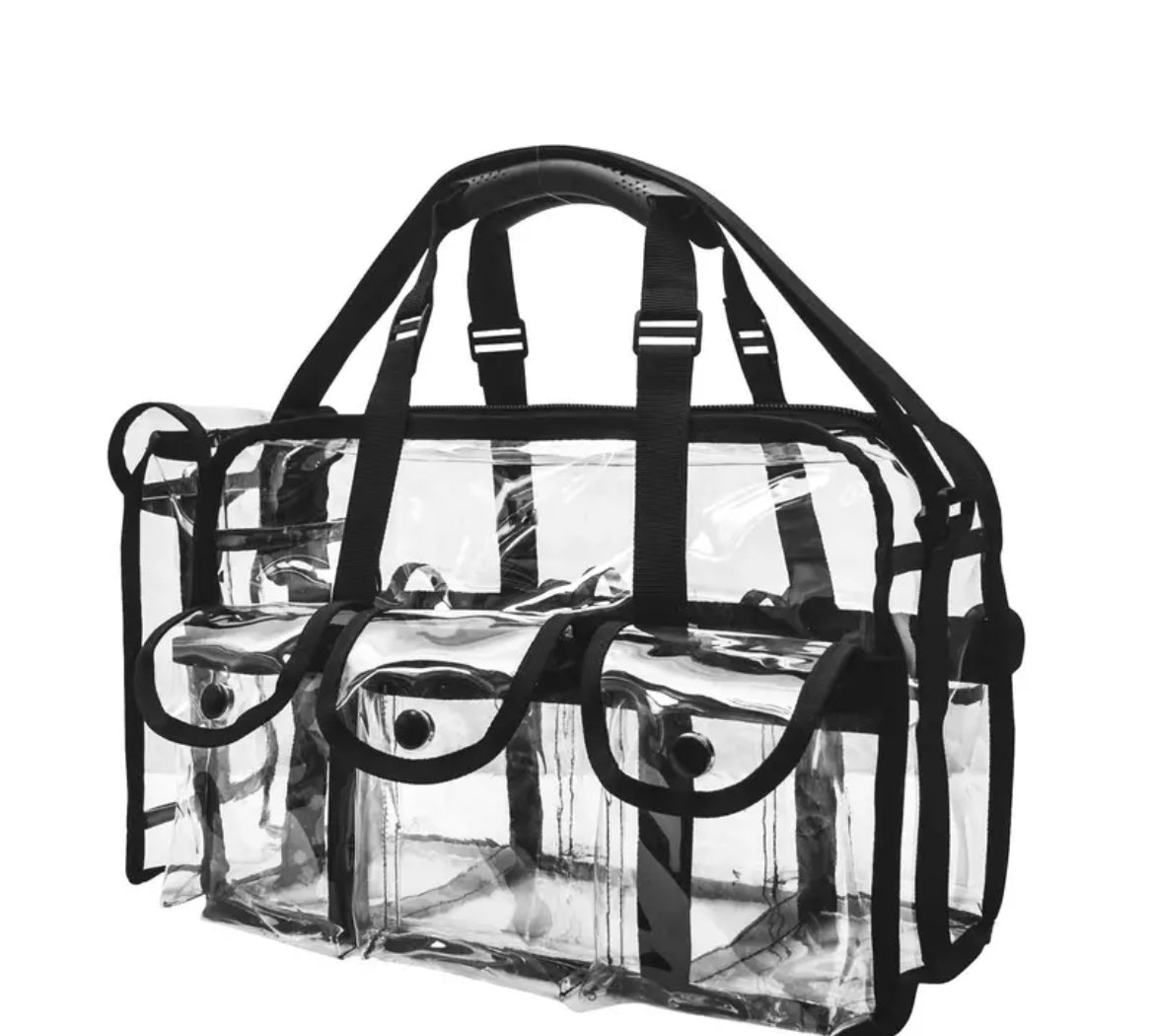 Clear cosmetic travel bag