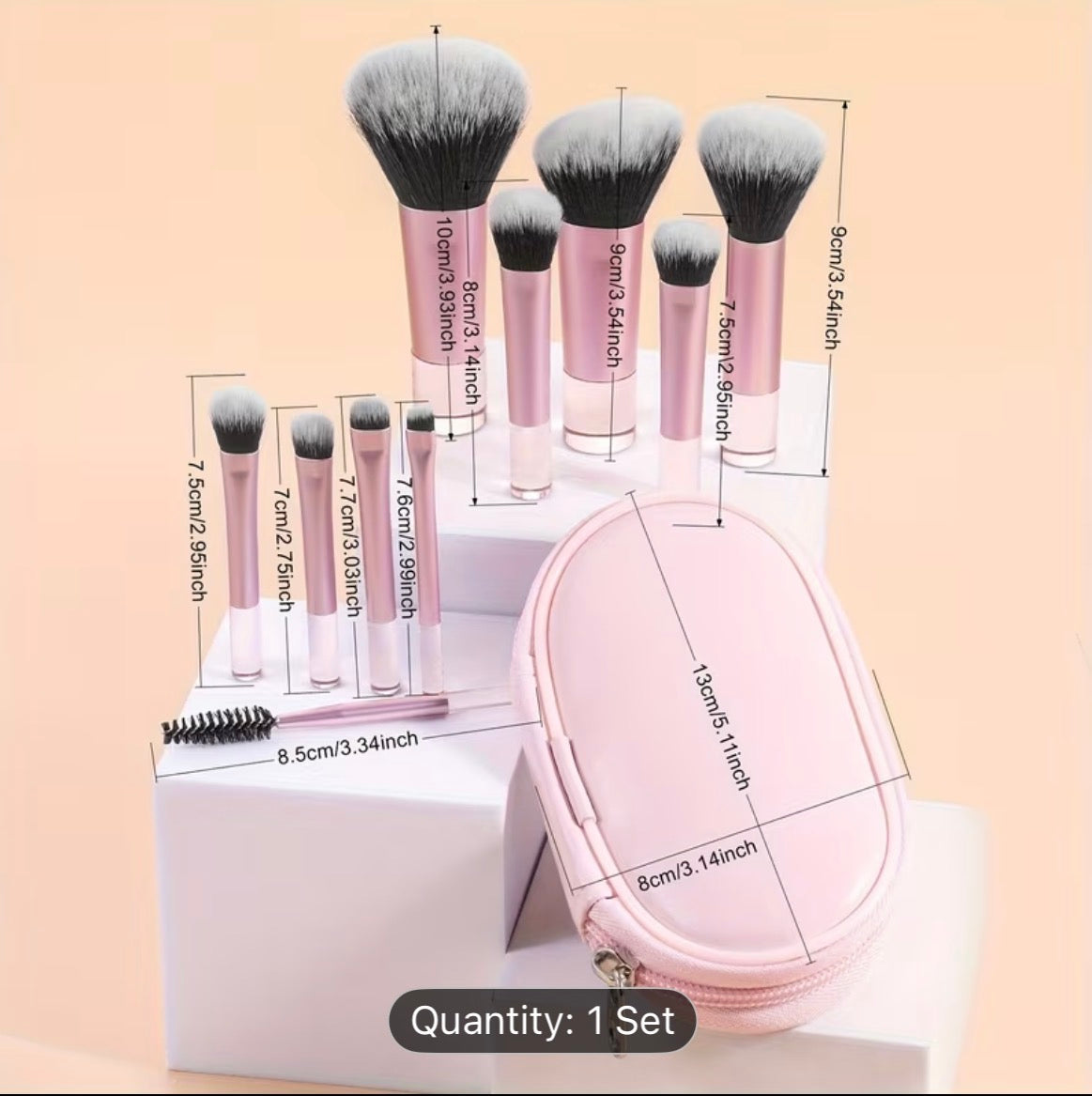 On-the-Go Glam Brush Set – 10pc