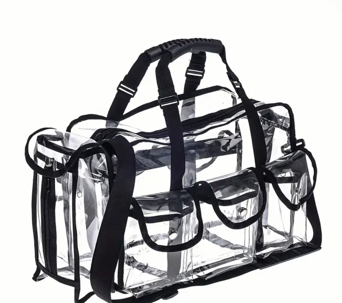 Clear cosmetic travel bag