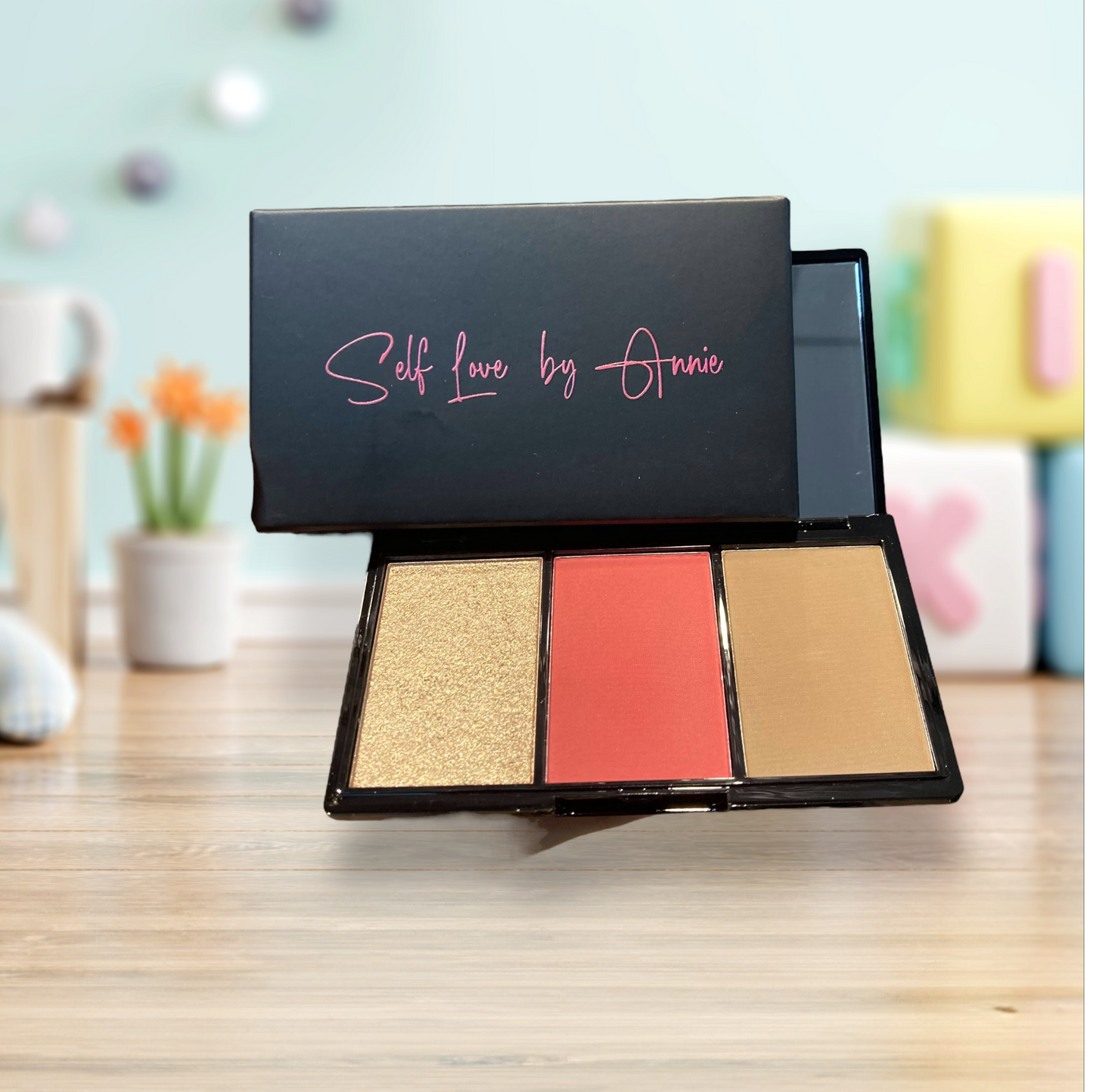 3 in 1 blush pallet- bronzer, blush and glow