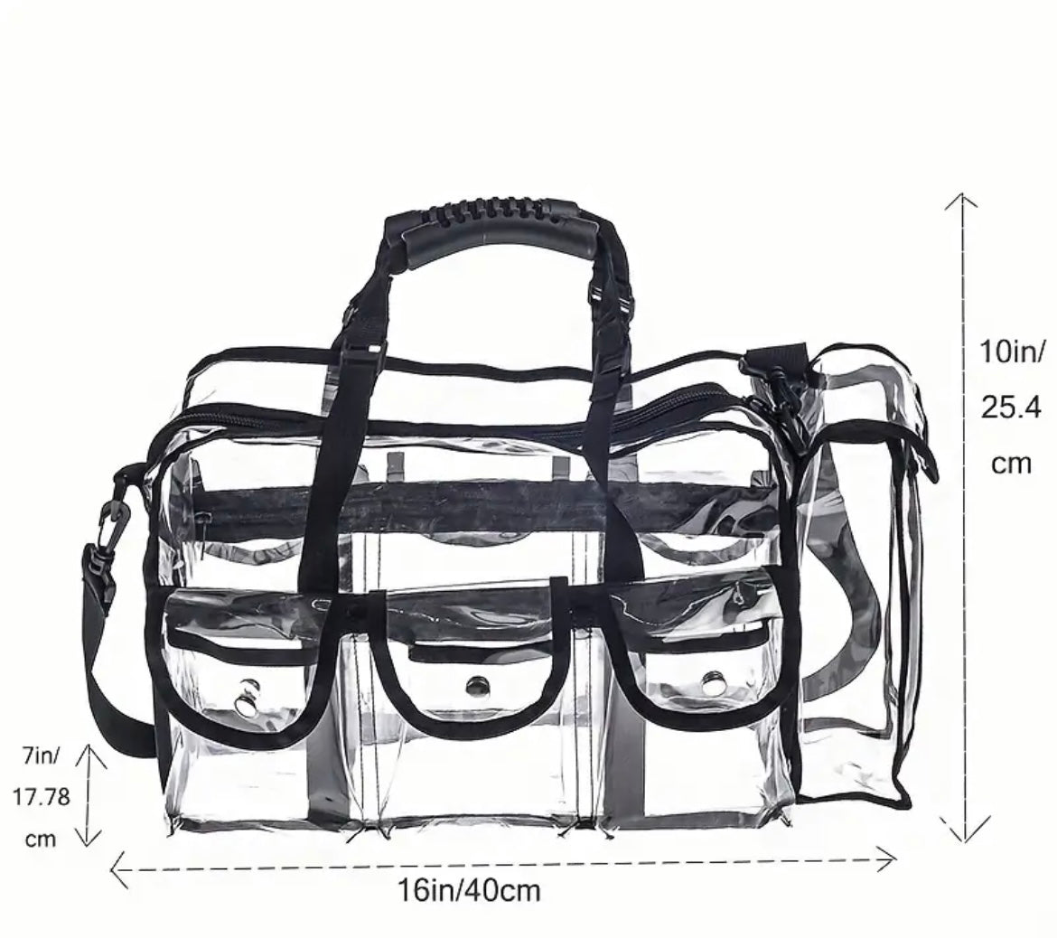 Clear cosmetic travel bag