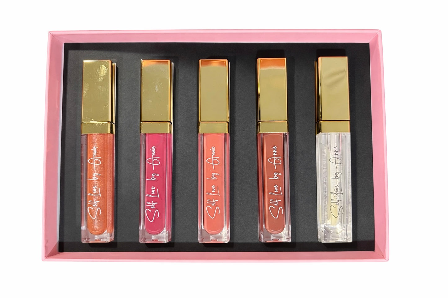 5 best Seller Lip Gloss Collection with built in light and mirror