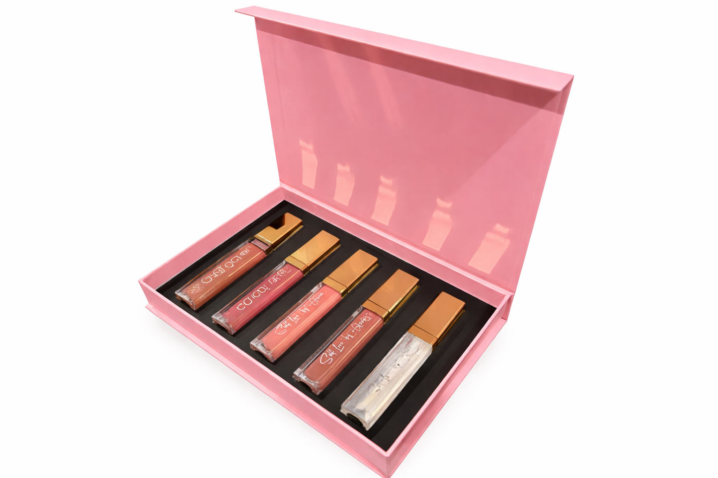 5 best Seller Lip Gloss Collection with built in light and mirror