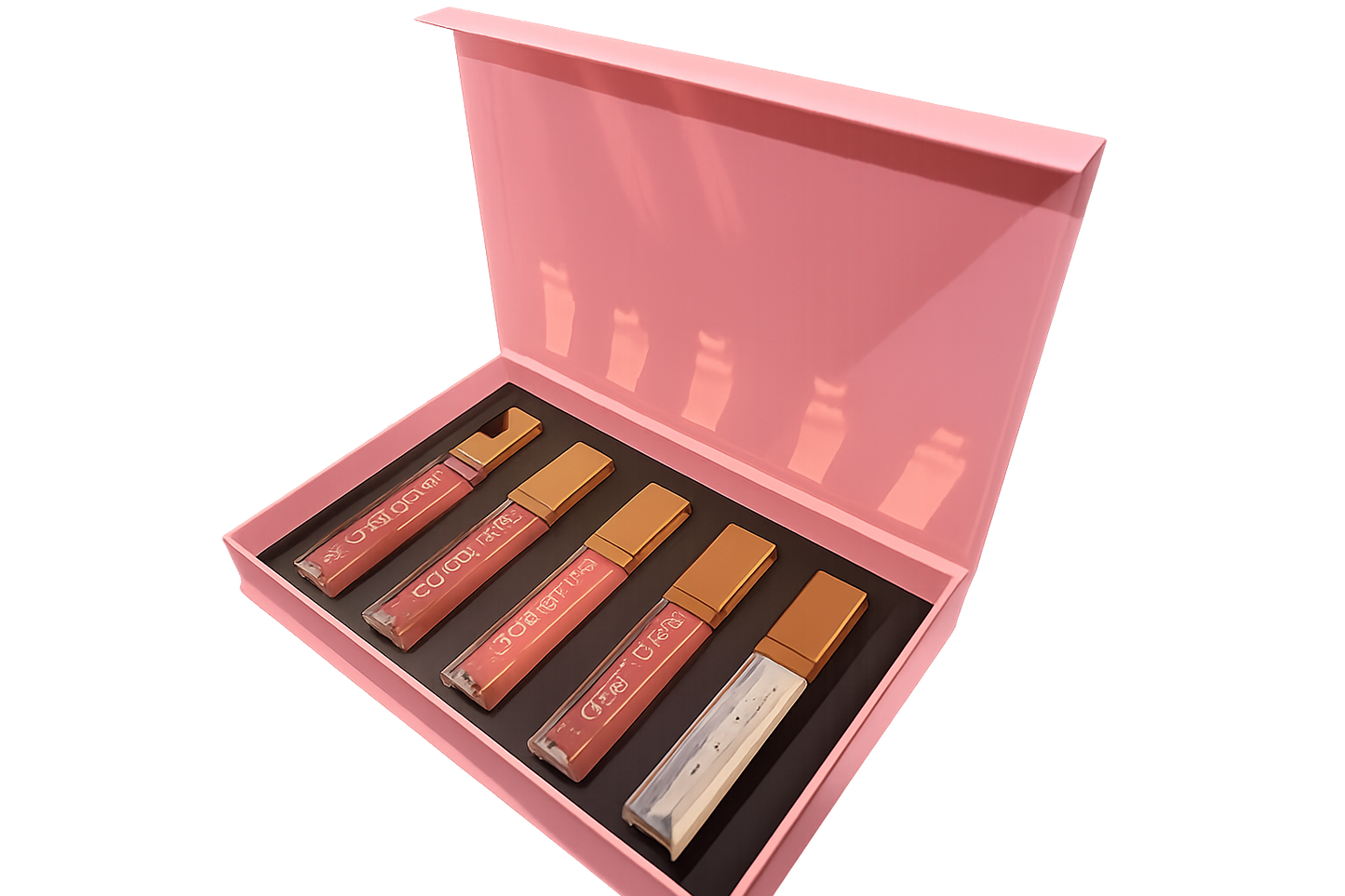 5 best Seller Lip Gloss Collection with built in light and mirror
